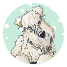 Wheaten Terrier Oaster Spring Stickers