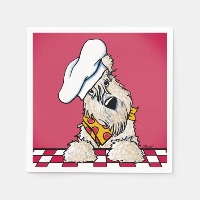Wheaten Terrier Pizza Party Napkins Serviette (Vorderseite)