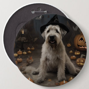 Wheaten Terrier Pumpkins Halloween Beängstigend Button