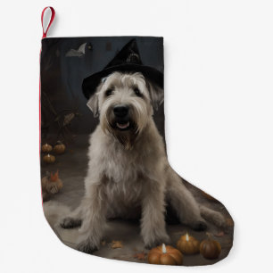 Wheaten Terrier Pumpkins Halloween Beängstigend Kleiner Weihnachtsstrumpf