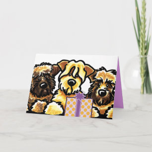 Wheaten Terrier-Trio-Geburtstag Karte