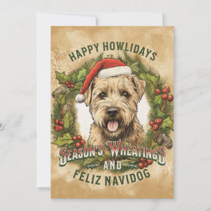 Wheaten Terrier Weihnachtskarte Feiertagskarte