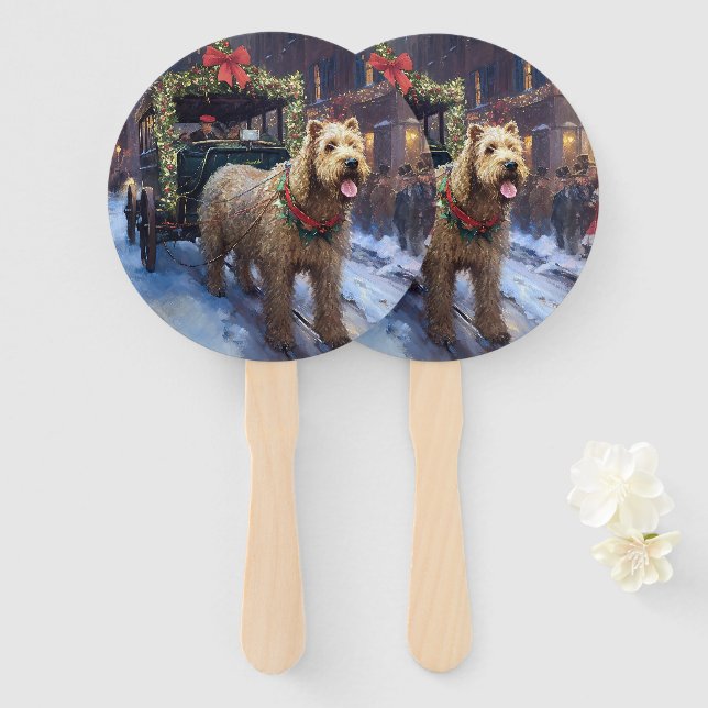 Wheaten Terrier Weihnachtssaison Fächer (Vorne und Hinten)