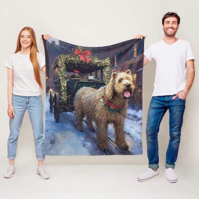 Wheaten Terrier Weihnachtssaison Fleecedecke (Beispiel)