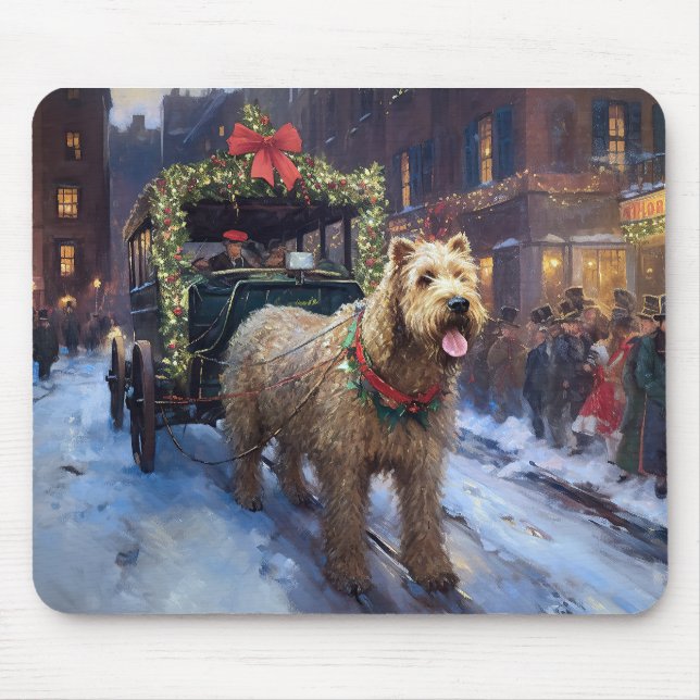 Wheaten Terrier Weihnachtssaison Mousepad (Vorne)