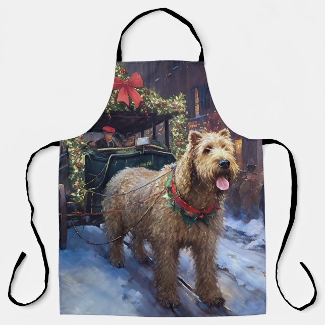 Wheaten Terrier Weihnachtssaison Schürze (Vorderseite)