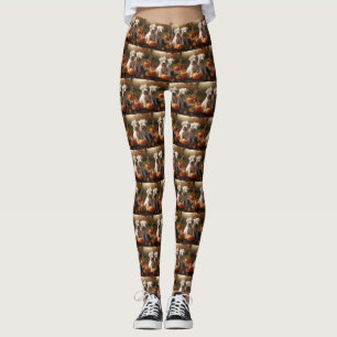 Wheaten Terrier Welpe Autumn Delight Pumpkin Leggings