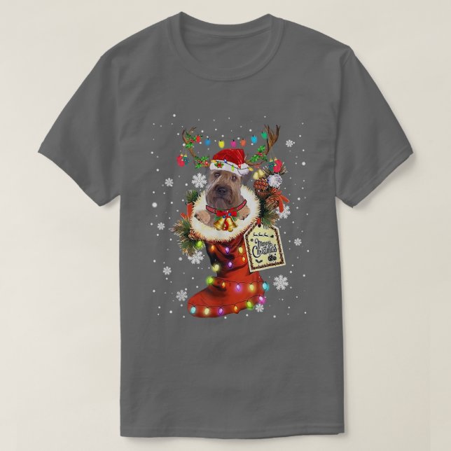 Wheaten Terrier Xmas Boot Christmas Sock Winter Sn T-Shirt (Design vorne)