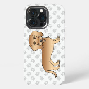 Wheaten Wire Haired Dachshund Cartoon Hund und Pfo iPhone 13 Pro Hülle