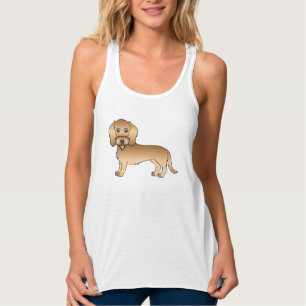 Wheaten Wire Haired Dachshund Süßer Cartoon-Hund Tank Top