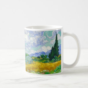 Wheatfield mit Zypressen, Vincent van Gogh Tasse