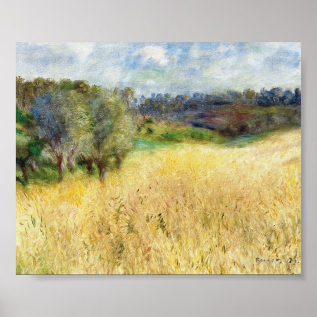 Wheatfield - Pierre-Auguste Renoir Poster (Vorne)