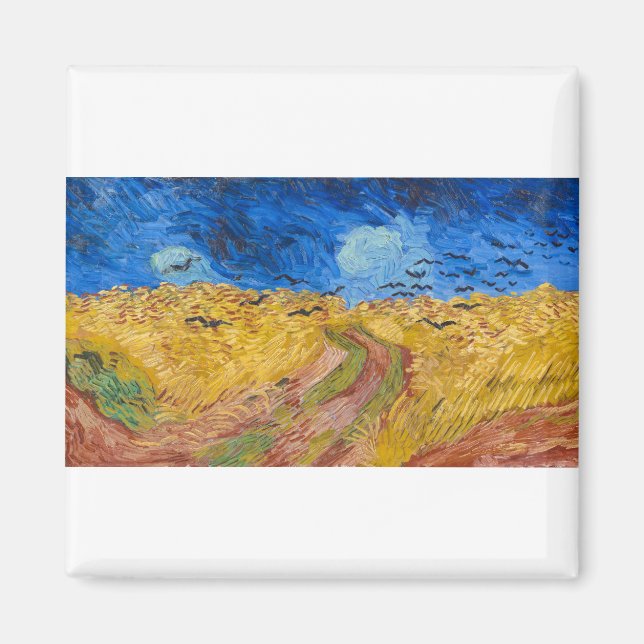 Wheatfield with Crows by Vincent van Gogh Magnet (Vorne)