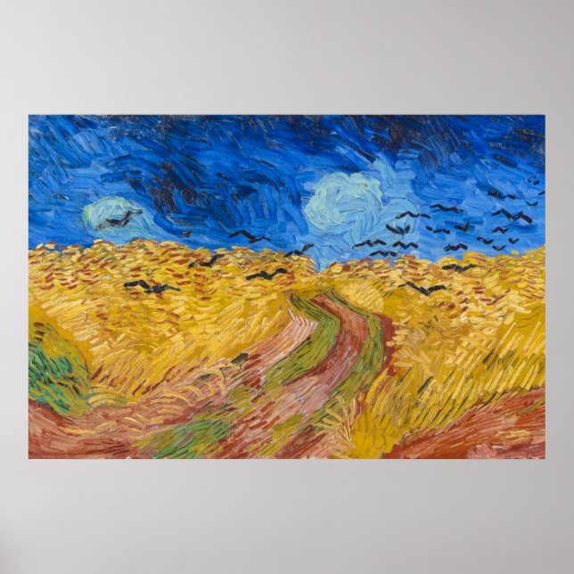 Wheatfield with Crows by Vincent van Gogh Poster (Vorne)