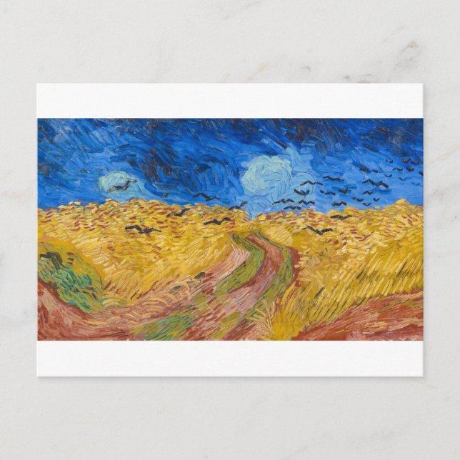 Wheatfield with Crows by Vincent van Gogh Postkarte (Vorderseite)
