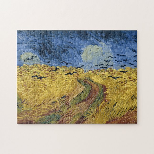 Wheatfield with Crows (F779) Van Gogh Fine Art Puzzle (Horizontal)