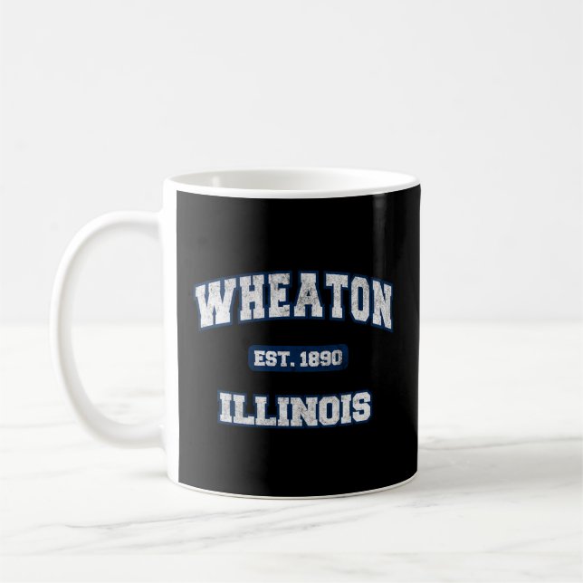 Wheaton Illinois Varsity Uni Style Kaffeetasse (Links)