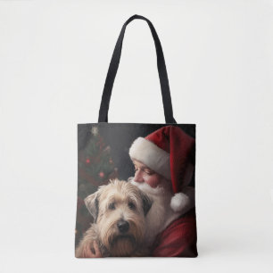 Wheaton Terrier mit Santa Claus festliches Weihnac