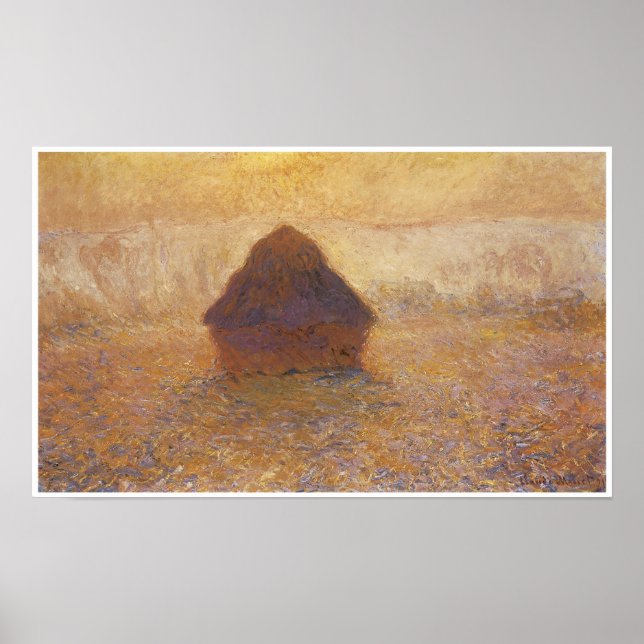 Wheatstack (Sonne im Nebel), 1891 Poster (Vorne)