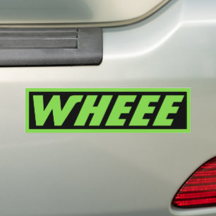 Wheee Schwarz Grün Autoaufkleber