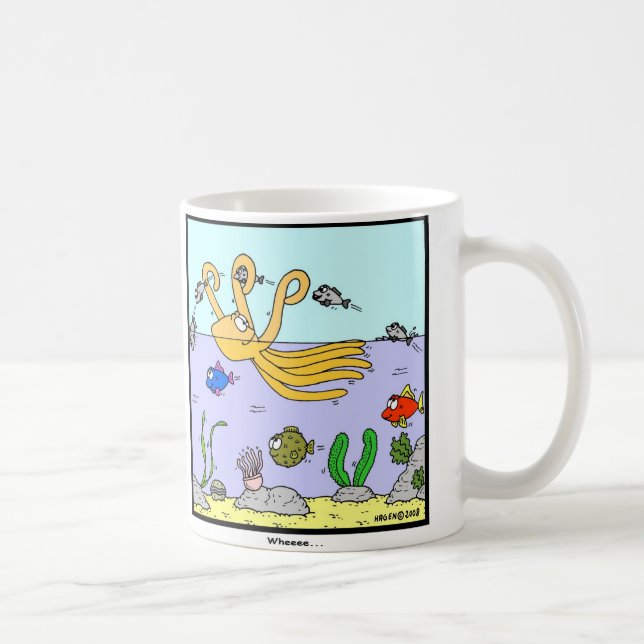 Wheeee: Kraken-Cartoon Tasse (Rechts)