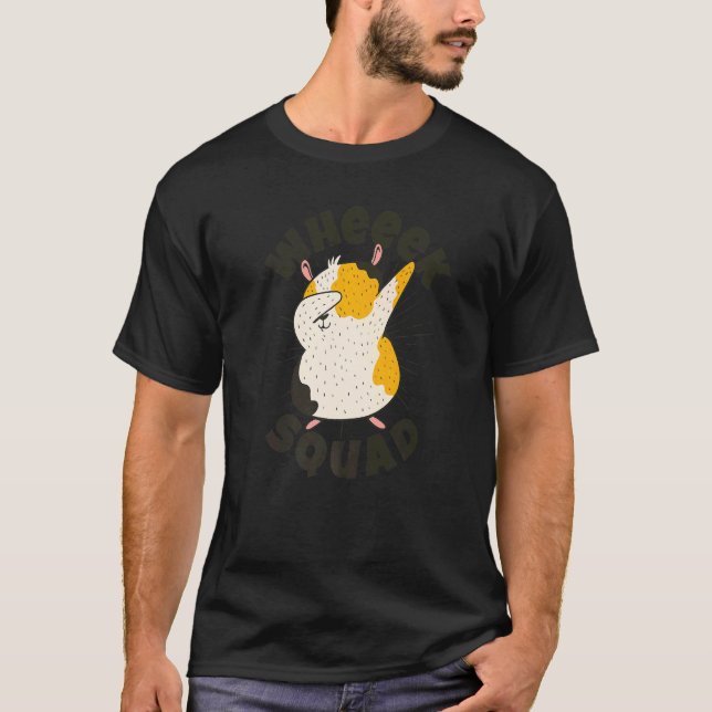 Wheek Squad Graphic Guinea Pig Owner Pet Cavy Anim T-Shirt (Vorderseite)