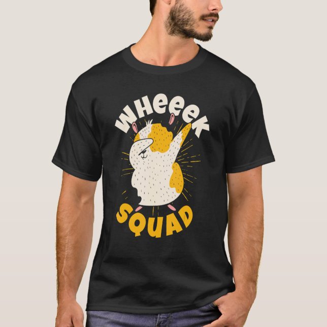 Wheek Squad Graphic Guinea Pig Owner Pet Cavy Anim T-Shirt (Vorderseite)