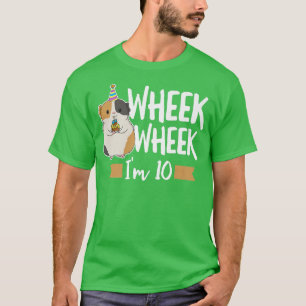 Wheek Wheek I'm 10 Design für Ihren 10-jährigen Gu T-Shirt