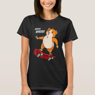 Wheek Wheek Meerschweinchen Skateboard Skateboarde T-Shirt