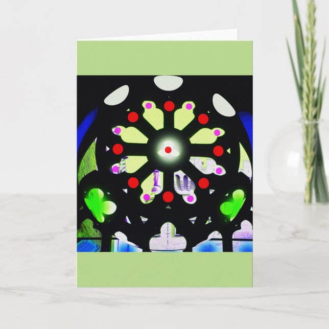 Wheel of fortune feiertagskarte (Vorderseite)