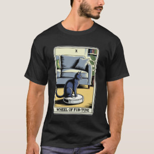 Wheel of Fur-Tune Tarot-Karten-Katzen-Roboter-Stau T-Shirt