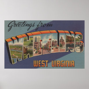 Wheel, West Virginia - Große Briefmarkenszenen Poster