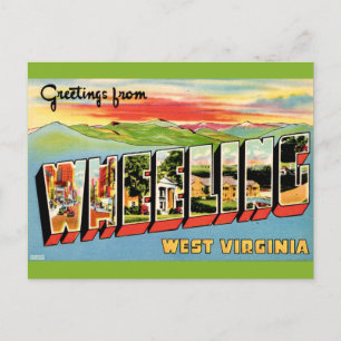 Wheel WV Vintage Postkarte