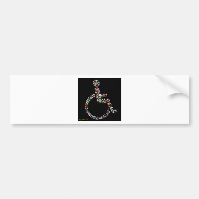 wheelchair_funky_zazzle.jpeg autoaufkleber (Vorne)