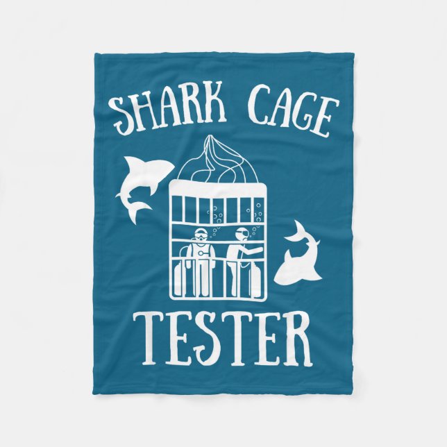 Wheelchair Handicap Humor Handicapped Shark Cage T Fleecedecke (Vorderseite)