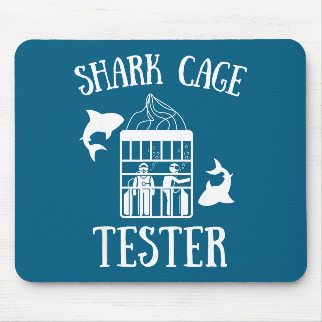 Wheelchair Handicap Humor Handicapped Shark Cage T Mousepad (Vorne)