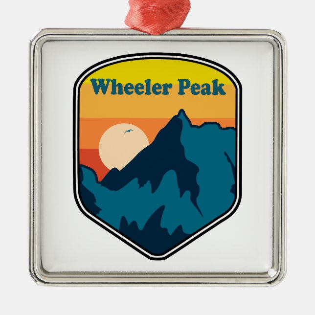 Wheeler Peak New Mexico Sunrise Ornament Aus Metall (Vorne)