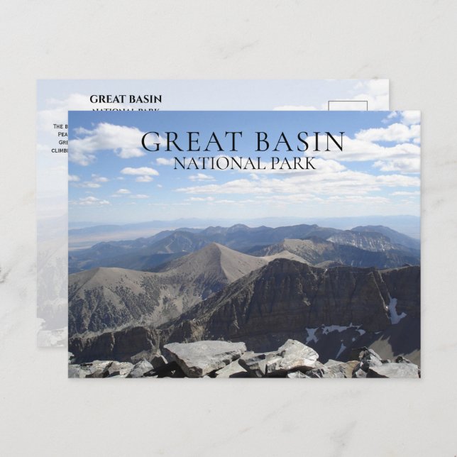 Wheeler Peak Summit View Great Basin NP, Nevada Postkarte (Vorne/Hinten)