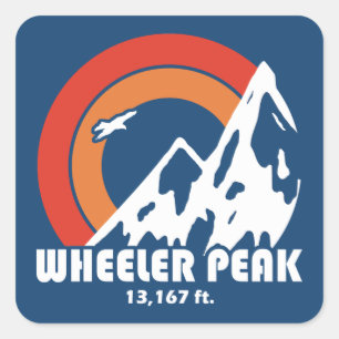 Wheeler Peak Sun Eagle Quadratischer Aufkleber