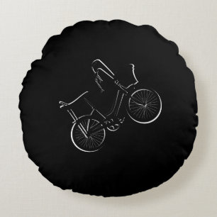Wheelie der 80er rundes kissen