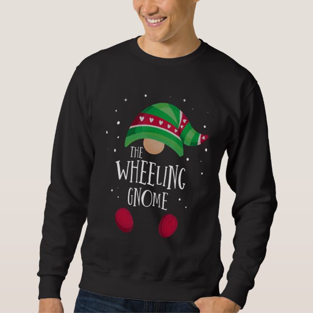 Wheeling Gnome Family Matching Christmas Pajamas Sweatshirt (Vorderseite)