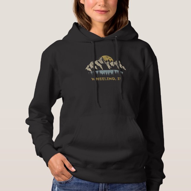 Wheeling Illinois Mountain Sunset Sunrise IL Hoodie (Vorderseite)