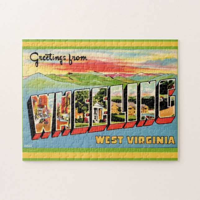 Wheeling WV Vintage 11x14 Puzzle (Horizontal)
