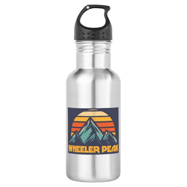 Wheelpeak New Mexico Retro Türkis Edelstahlflasche (Vorderseite)