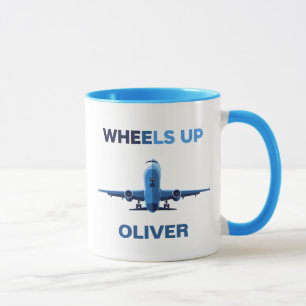 Wheels Up Aviation Abflug Minimalistisch Tasse