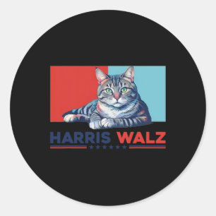 Wheimer 2024 Funny Cat Election Kamala Harris Runder Aufkleber