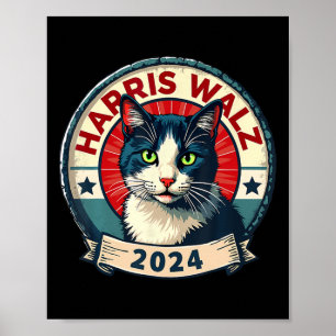 Wheimer 2024 Funny Cat Election Kamala Harris Tim Poster