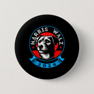 Wheimer 2024 Lustiger Hund Wahl Kamala Harris Tim  Button