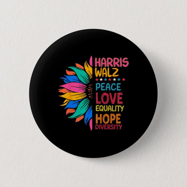 Wheimer Peace Liebe Equality Hope Diversity Button (Vorderseite)