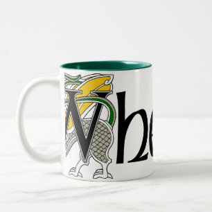 Whelan keltische Drache-Tasse Zweifarbige Tasse